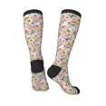 thumbnail image 4 of Balery Bunny Floral Printed Novelty Socks Men's Women's Crew Socks Sports Socks Knee High Socks Cotton Socks Quirky and Cool Socks, 4 of 9