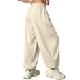 thumbnail image 7 of Avtoify Children's Girl's Summer Solid Casual Sports Elastic Waist Pants- Pants Long Pants, 7 of 7