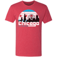thumbnail image 1 of City of Chicago Skyline Sunset Tri-Blend Tee by ThirtyFive55, 1 of 2