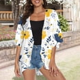 thumbnail image 5 of Women's Casual B Fashion Print Lightweight And Comfortable Beach Vacation Chiffon Cardigan Sun Cardigan plus Womens Cardigan Cardigans Women Light Weight Sweaters Duster Sweaters for Women Summer, 5 of 6