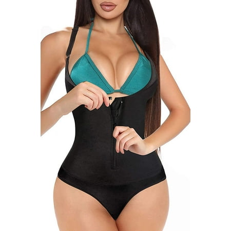 

MOLUTAN Women s Shapewear Bodysuit Latex Waist Trainer Full Body Shaper Jumpsuit Tummy Control Fajas Colombianas Zipper Open Bust Corset