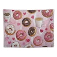 thumbnail image 5 of Orinice Donuts Coffee Hearts Tapestry Wall Hanging Unique Style Graphic Tapestries Home Decor for Living Room Bedroom Dorm 40x30inch, 5 of 6