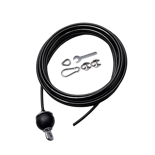 Thinsony Steel Wire Rope String Dia 5M Pulley Cord Cable Fitness Gym Exercise Home Adjustable with Set 2 M 1Set