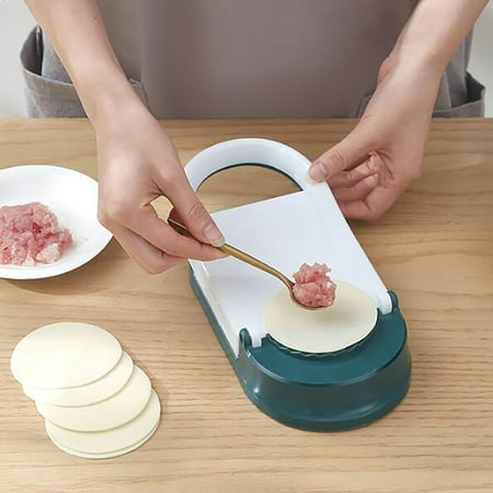 

ZHIYU Dumpling Skin Artifact DIY Dumpling Maker 2 In 1 Portable Dumpling Wrappers Maker And Press Dumpling Skin Machine Multifunction DIY Manual Dumpling Press Molds