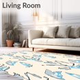 thumbnail image 2 of Flatwoven High Traffic Area Rug, Winter Wonderland Crystal Tree Foundation, Non Slip, Stain Resistant, Washable Area Rugs for Living Room, Bedroom(Beige, 5X7), 2 of 8