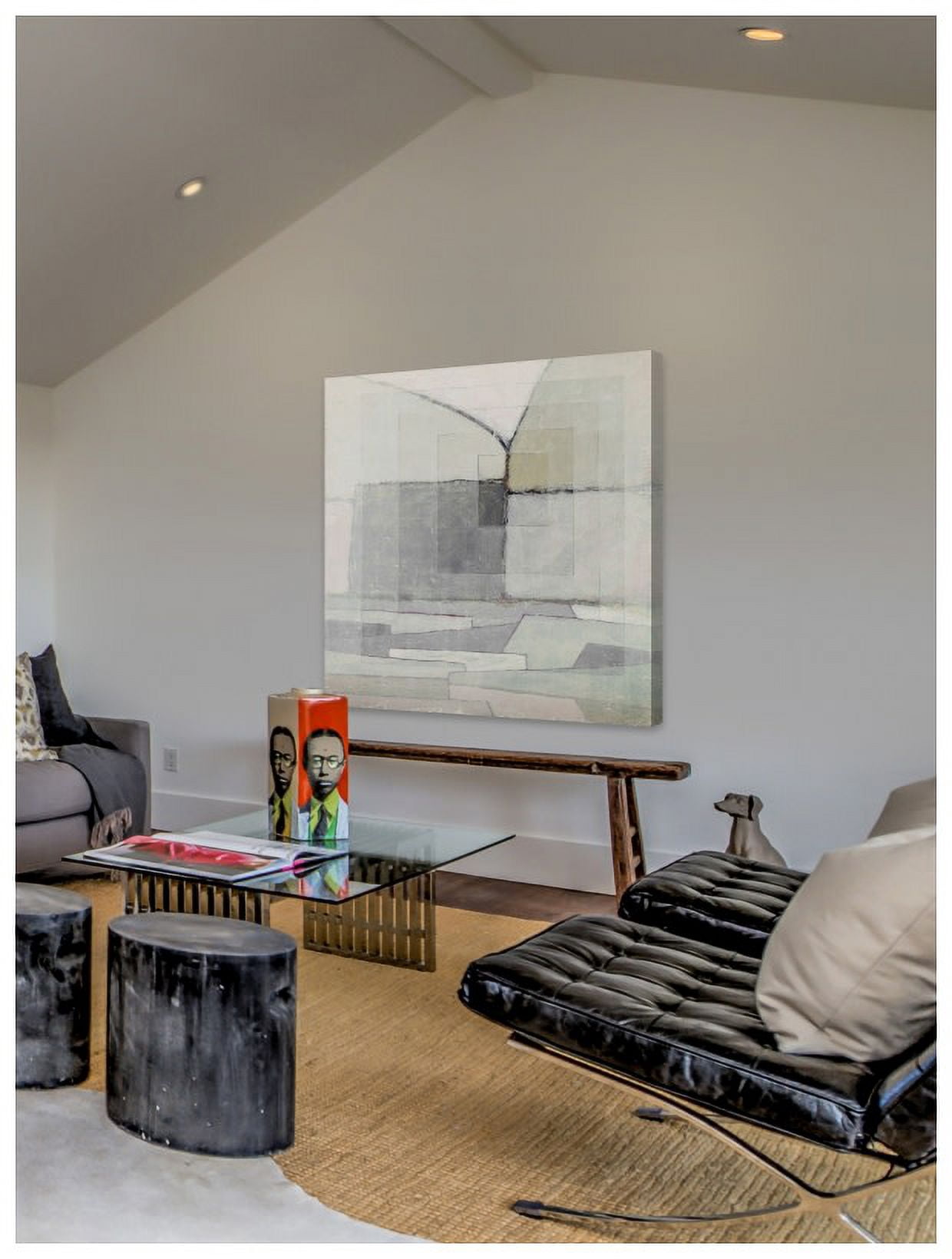 "Squares Layered" Painting Print on Wrapped Canvas