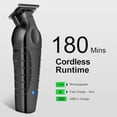 thumbnail image 2 of KEMEI 2299 Hair Trimmer for Men, Zero Gapped T-Blade Clippers for Edging & Lining, Cordless Barber Liners with Extra Replacement Blade, USB Rechargeable Grooming Kit for Beard & Dry Shaving (Black), 2 of 7