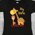 thumbnail image 4 of Inktastic My Nana Loves Me Giraffe Boys or Girls Baby Bodysuit, 4 of 5