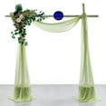 thumbnail image 2 of MDS pack of 1 panels (30" width x 20Ft Long) Wedding Arch Draping Fabric sheer Chiffon Fabric Drapery for Wedding Ceremony - Sage Green, 2 of 7