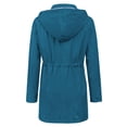 thumbnail image 3 of Gabardina impermeable LOMON con capucha larga para mujer, 3 of 6
