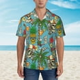 thumbnail image 3 of Men's Funky Hawaiian Shirt Short Sleeve Button Down Shirts Beach Party Holiday, 3 of 8