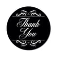 thumbnail image 1 of Darling Souvenir Round 1.6 Inches Swirl Border Thank You Black Stickers Non Customized Gift-45 Pcs, 1 of 4