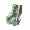 thumbnail image 4 of Christmas Alphabet Soft Flannel Fleece Blanket, Holiday Theme A Letter Motif Typography Pattern on Plain Backdrop, Cozy Plush for Indoor and Outdoor Use, 50" x 60", White and Green, by Ambesonne, 4 of 6