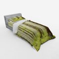 thumbnail image 3 of Ambesonne Spring Bedding Set 4 Pcs, Misty Beech Forest Photo, Queen, Brown Green, 3 of 3
