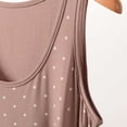 thumbnail image 6 of YHAJDS Womens Pajama Tops Modal Polka Dot Print Sleeveless Crew Neck Cami Soft Loungewear, 6 of 9