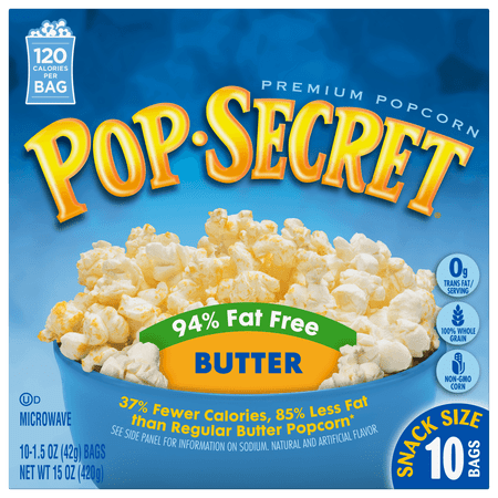 Pop Secret 94% Fat-Free Butter Microwave Popcorn, 1.5 Oz., 10 Bag