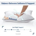 thumbnail image 5 of SUSIELADY Standard Size Pillows Full Size Set of 2 for Side and Back Sleepers, Down Alternative Hotel Collection Sleeping Pillow, 5 of 9