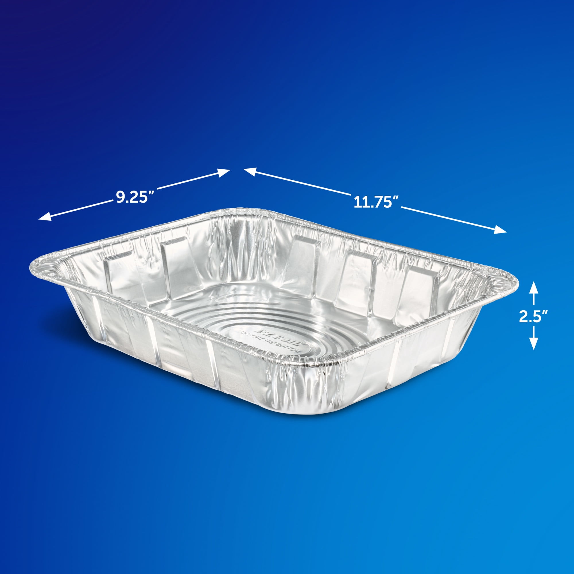 EZ Foil Heavy Duty Aluminum Roasting Pans with Lids, 12x9x3 inches