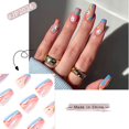 thumbnail image 4 of Wave Pattern Decorated False Nails Chip-Proof Solid Fake Nails for Nail Technician Daily Use Jelly Glue, 4 of 8