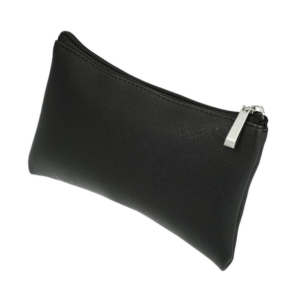 Vocoste Travel  Makeup Bag Makeup Brush Holder Cosmetics Storage Bag Portable Black PU Leather