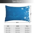 thumbnail image 2 of Honeii Blue Christmas Print Pillow Cases,Plush Throw Pillow Covers,Decorative Pillowcase for Sofa, Couch, Living Room-20"x30", 2 of 6