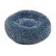 thumbnail image 5 of Cama redonda de felpa suave de color gris oscuro para mascotas para gatos o perros pequeños, cama para perros medianos pequeños para dormir cómodamente en la siesta., 5 of 5