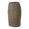 thumbnail image 5 of Posijego Womens Pencil Skirts Casual High Waist Bodycon Plaid Midi Skirts Elegant Knee Length Skirts, 5 of 7
