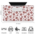 thumbnail image 5 of Long Mouse Pads for Desk,Football and Ribbon Shapes Pattern Desk Mats on Top Of Desks, Desk Mouse Pad Extra Large with 3mm Non-Slip Base and Stitched Edge for Gaming,Office,Work,Home 47.3"x23.6", 5 of 6