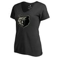 thumbnail image 2 of Women's Black Memphis Grizzlies Cloak Camo V-Neck T-Shirt, 2 of 3