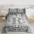 thumbnail image 2 of Manfei Kawaii Bowknot Alphabet R 2pcs Bedding Comforter Set for Female Women Teens,Bling Glitter Splash Twin Comforter Sets,Flying Butterfly Breathable Bedding Set,Dreamy Princess Room Decor, 2 of 8