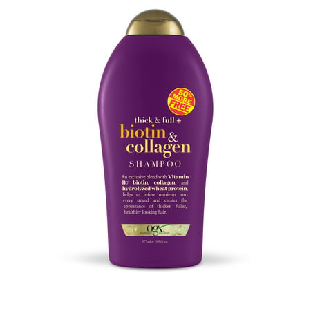 OGX Shampoo Thick & Full Biotin & Collagen, 19.5 (Best Way To Volumize Fine Hair)