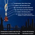 thumbnail image 2 of Gem Stone King 925 Silver and 10K Yellow Gold Red Garnet and White Lab Grown Diamond Pendant Necklace for Women | 1.43 Cttw | Gemstone January Birthstone | Pear Shape 9X6MM | With 18 inch Chain, 2 of 6