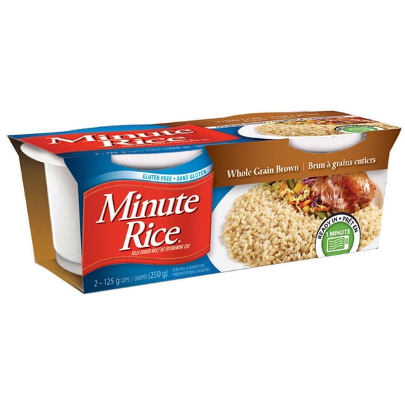 Minute Rice® Whole Grain Brown Rice Cups, 250 g