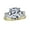 Yellow Gold-Tone, variant on Clear Cubic Zirconia Past Present Future Ring Rhodium Plated Sterling Silver Size 5