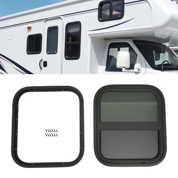 Teardrop Trailer Window 14" W X 16" H Vertical Sliding RV Glass Replacement