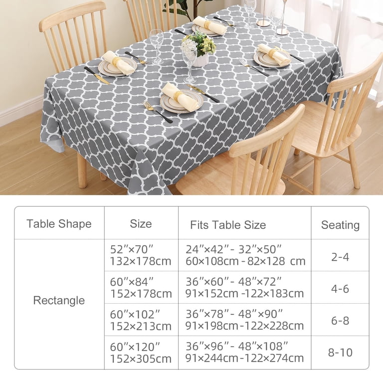 decorUhome Moroccan Vinyl Tablecloth, 60x84in photo 7
