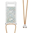 thumbnail image 3 of Glitter Case for Google Pixel 7A with Adjustable Lanyard Neck Strap, Sparkle Transparent Quicksand Waterfall Soft TPU Liquid Cover for Google Pixel 7A LSGS-Silver, 3 of 14
