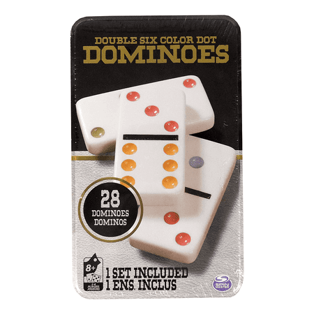Spin Master Double 6 Color Dot Dominoes (28 Piece Set)