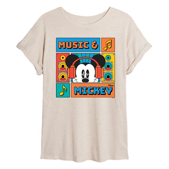 Disney - Music And Mickey - Women's Oversized T-Shirt