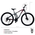 thumbnail image 2 of Bicicleta De Montaña Aluminio Doble Suspensión R29 Shimano rojo R29, 2 of 9