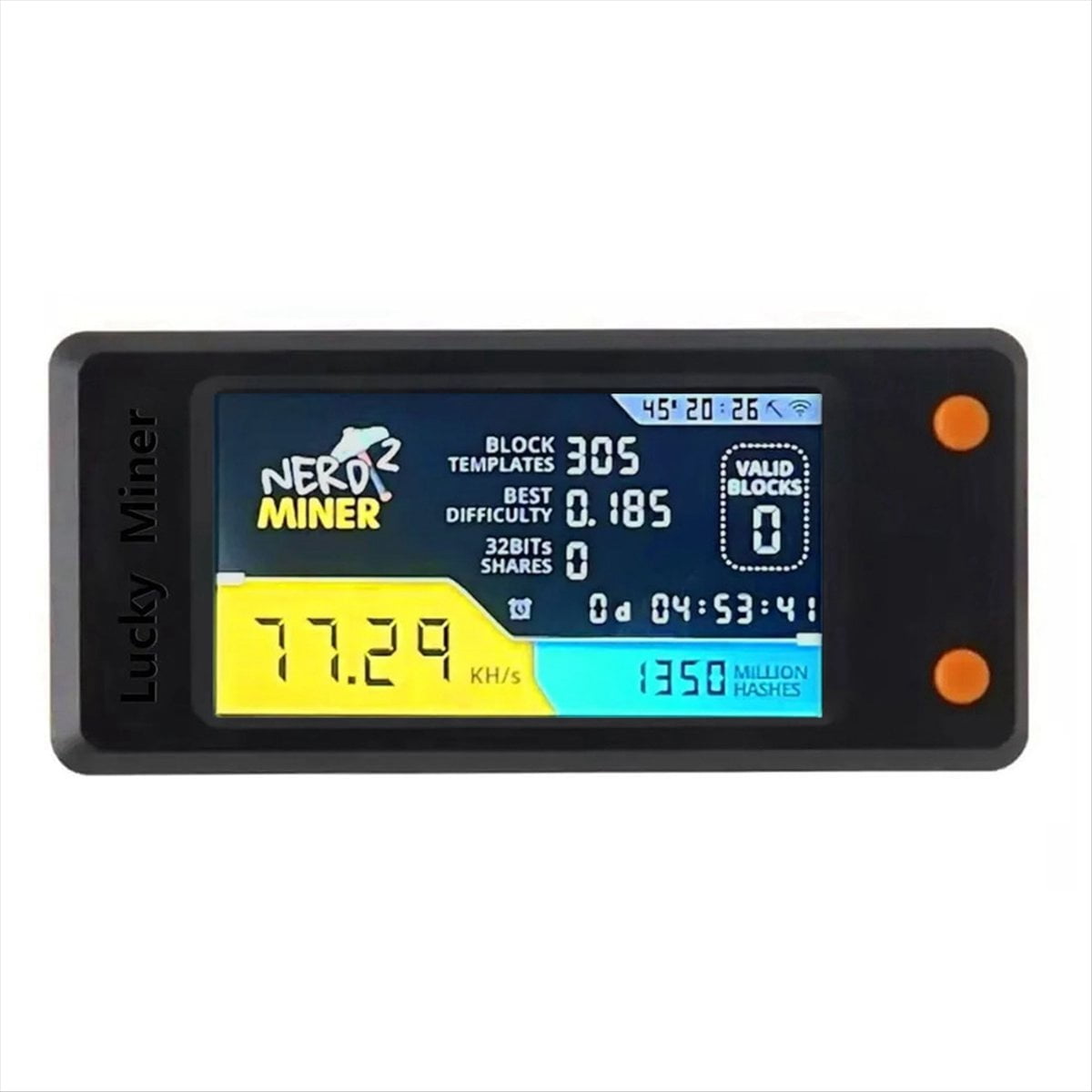 NMMiner NerdMiner 235KH/S Bitcoin Crypto Solo Lottery Miner 2.8 Inch Smart  Display with Acrylic Shell Upgraded NerdMiner - Walmart.com