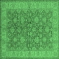 thumbnail image 1 of Ahgly Company Indoor Square Oriental Emerald Green Traditional Area Rugs, 6' Square, 1 of 4