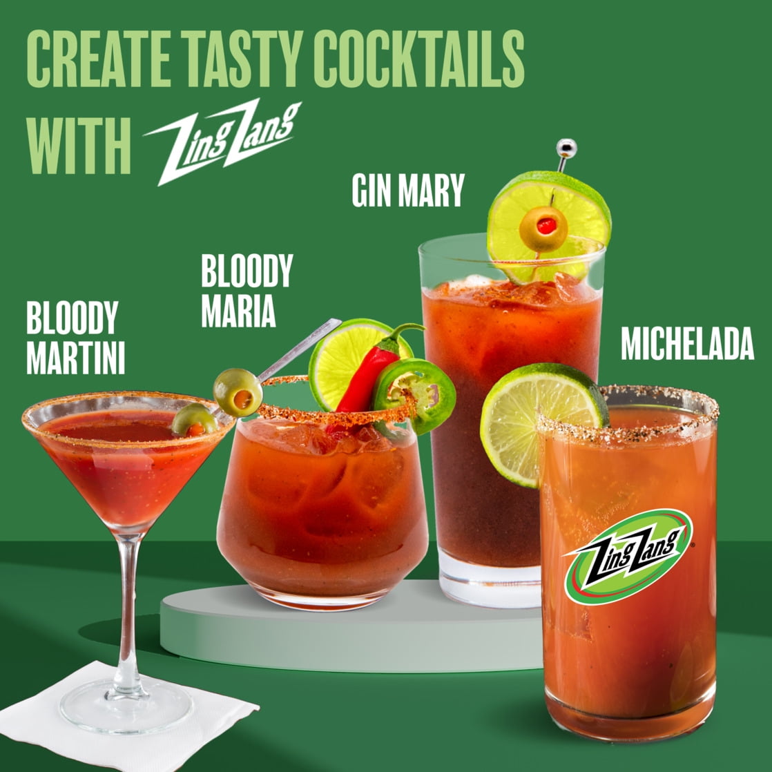 Zing Zang Bloody Mary Mix, Non-Alcoholic Cocktail Mixer, 1.75L Bottle