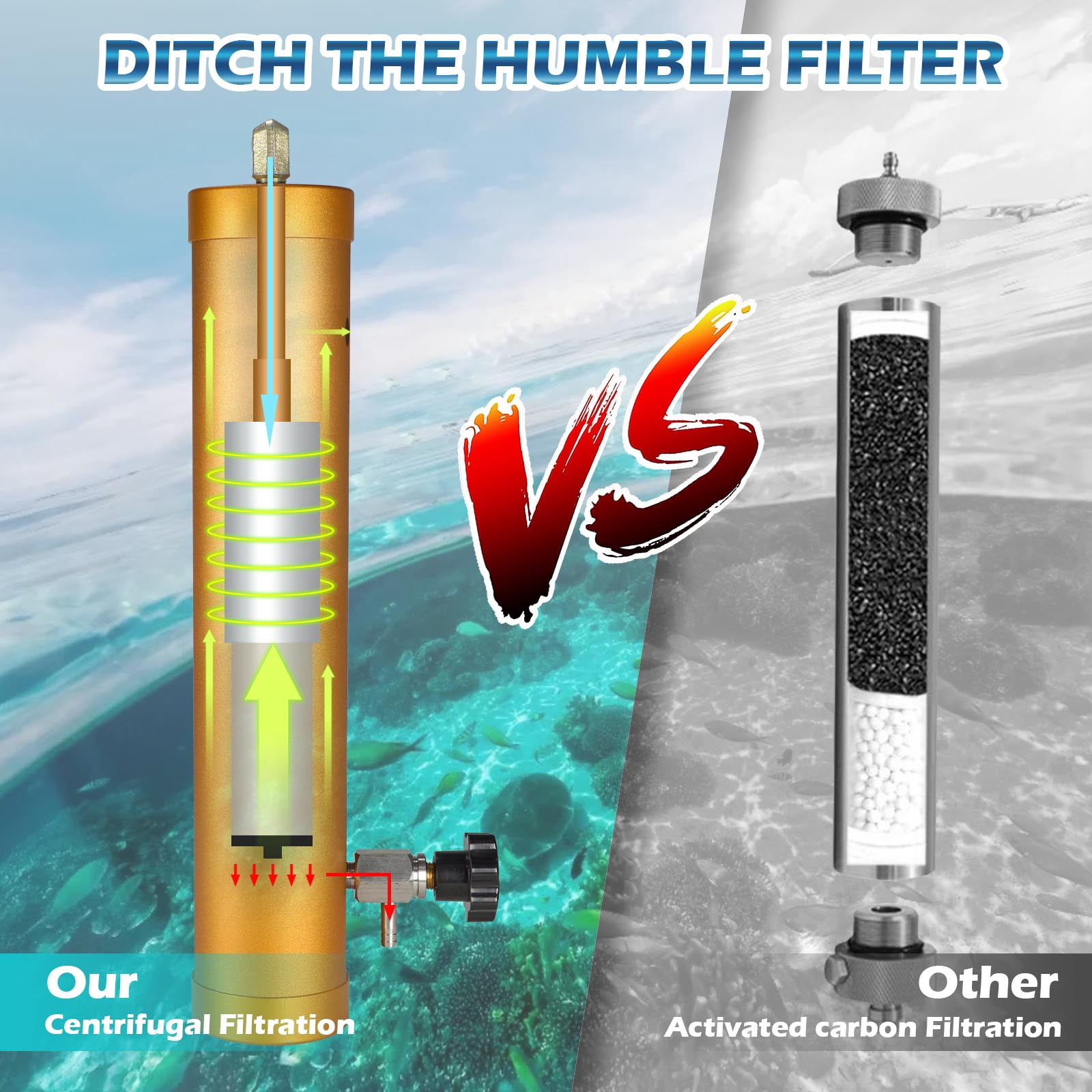 PCP Air Compressor Oil Water Separator 30Mpa High Pressure Air Filter External Water Oil Separator Filtration for Air Compressor Air Pump
