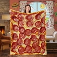 thumbnail image 2 of Waffle Throw Blanket, Super Soft Warm Flannel Fleece Nap Food Blankets for Couch Dorm Sofa Room, Funny Gag Gifts for Teenage Boys and Girls, 50×60 inch, 2 of 8