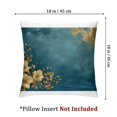 thumbnail image 4 of AWERP Aesthetic Decorative Short Plush Pillowcase Set of 2 Gold and Blue Abstract Art White, 4 of 7