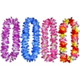 thumbnail image 1 of Decoraciones de boda con collares de flores, collar de seda duradero para fiesta en la piscina Luau, conjunto multicolor vibrante, 1 of 8