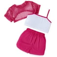 thumbnail image 3 of Girls Outfit Sets Girls Sets Girls Summer Outfits 3 Piece Set Casual Loose Fit Sleeveless Top Shorts Combo For Outdoor Activities Age 8 14 Comfortable Breathable Playwear, 3 of 6