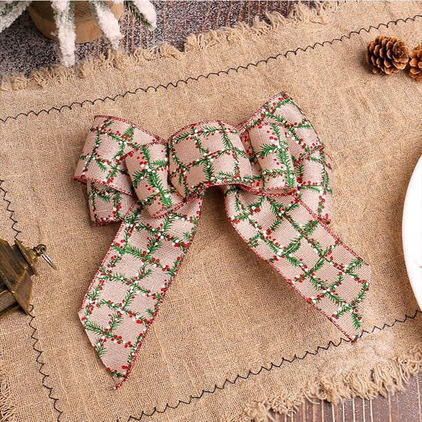 Christmas Bow Wreath Decoration DIY Christmas Tree Bow Party Decoration Pendant
