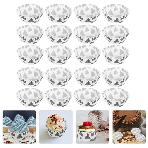 YOSADIER 200pcs Disposable Baking Cups Assorted Color Paper Cupcake Cups for Ice Cream and Desserts
